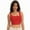 Red, variant on Women's Sleeveless Square Neck Crop Top - Cute Seamless Slim Fit Tank Top, Breathable Summer Casual Wear, XS-L