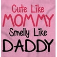 thumbnail image 2 of Funny Cute Mommy Smelly Daddy Joke Bodysuit Jumper Girls Infant Baby Brisco Brands 12M, 2 of 7