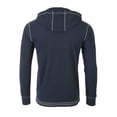 thumbnail image 5 of ZIMEGO Men's Long Sleeve Vintage Thermal Hoodie - Athletic Fit Pullover Hooded Henley Shirts, 5 of 6
