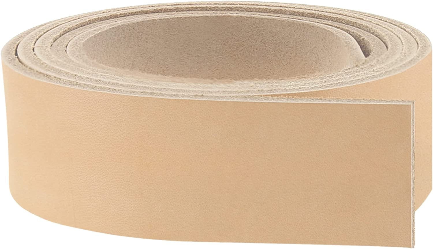 2 Vegetable Tan Import Cowhide Leather Strip 8/9 oz Size 1"x50
