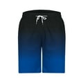 thumbnail image 5 of UVEASISHA Big and Tall Swim Shorts for Men Fashion Gradient Color Summer Beach Shorts Elastic Waist Drawstring Straight Leg Board Shorts with Pockets Dark Blue 4XL, 5 of 5
