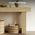 thumbnail image 6 of CHIC HOUSE 63" Fluted Entryway Console Table, Farmhouse Long Narrow Wooden Sofa Table Behind the Couch for Living Room, Hallway, Entrance, Foyer, Natural Oak, 6 of 10