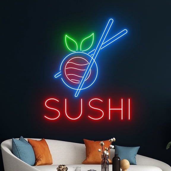 Handmadetneonsign Sushi Neon Sign, Japanese Food LED Sign, Sushi Neon Light, Japan Restaurant Light
