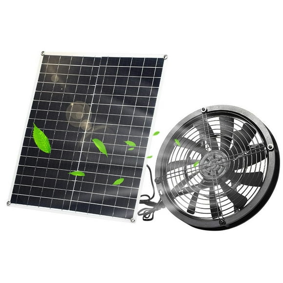 20W Eco-Friendly Solar Fan for Outdoor Use - Ideal for Pet Houses, Chicken Coops & Camping - Waterproof Design with 1.9m Cable for Versatile Power Solutions