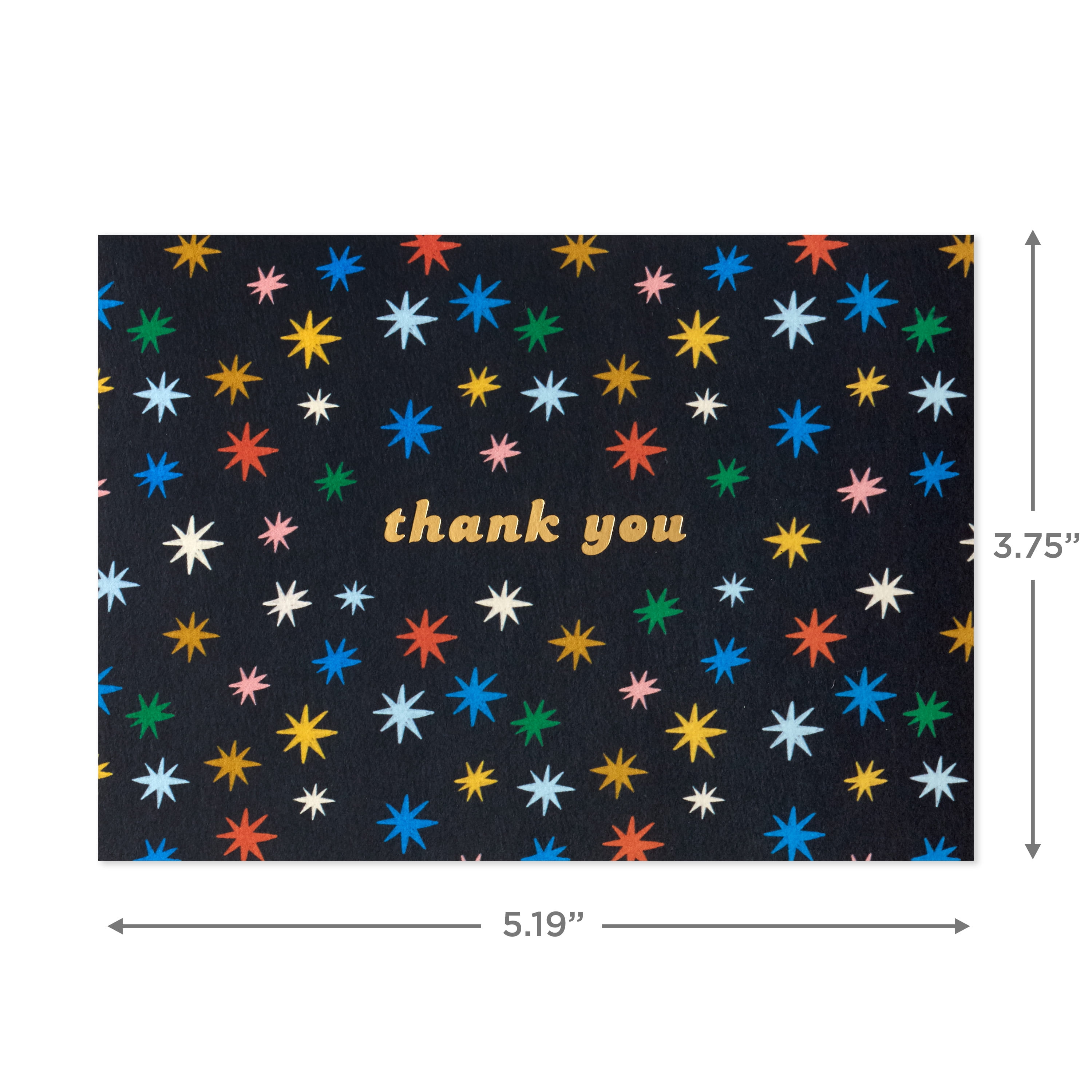 Hallmark Thank-You Notes (Colorful Stars on Black), 10 ct.
