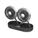 thumbnail image 1 of Ventilador de coche eléctrico de doble cabezal, equipo de automóvil, viento fuerte, recargable por USB negro, 1 of 9