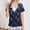 Navy, variant on Post Surgery Shirts for Women Short Sleeve Funny Print Tear Away Tops with Drain Pockets Postoperative Care Tops Shoulder Surgery Shirts for Women Adaptive Clothing