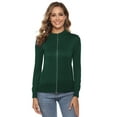 thumbnail image 6 of Aibrou Womens Zip Up Long Sleeve Open Front Knit Cardigan Sweater, 6 of 10