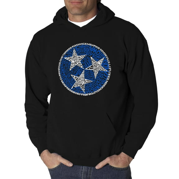 LA Pop Art Men's Word Art Hooded Sweatshirt - Tennessee Tristar