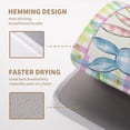 thumbnail image 4 of Easter Drying Mat for Kitchen Counter - 16x18 In, Multi-color (Buffalo Plaid), Microfiber & Composite Sponge, Cute Bunny Pattern, Absorbent Dish Drainer Mat, 4 of 7