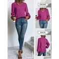 thumbnail image 7 of SLADYGLO Women Floral Print V Neck Ruffle Long Sleeve Blouse, 7 of 7