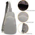 thumbnail image 3 of Chest Sling Bag One Strap Crossbody Daypack Mini Shoulder Backpack for Sport Daily Use - gray, 3 of 6