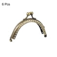 thumbnail image 3 of Unique Bargains Metal Purse Frames, 3.3' 6Pack Kiss Lock Clasp Frame for Coin Bag Sewing DIY, Bronze, 3 of 6