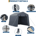 thumbnail image 3 of 6x8ft Outdoor Portable Storage Shelter Shed Heavy Duty UV Resistant and Waterproof Tarp with 2 Roll-Up Zipper Doors & Vents for Motorcycle,Firewood,Tools, 3 of 7