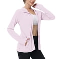 thumbnail image 1 of SHTXOZHI Veste Athlétique Légère pour Femmes Protection Solaire Fermeture Éclair Complète Manches Longues Chandails à Capuchon Randonnée Extérieur, 1 of 7
