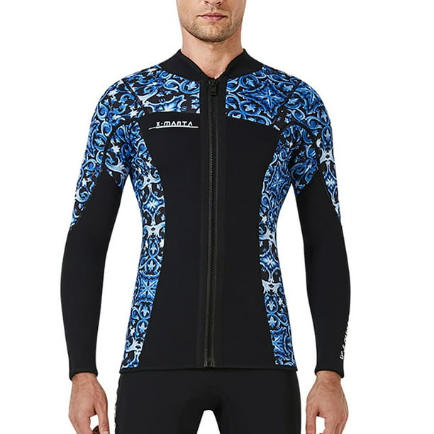 Vela de buceo 3mm Tops de traje de neopreno Premium neopreno Tits UV Protección de UV Buceo de buceo Canoa Scuba para aeróbicos de agua Snorkeling Blue S seitruly OD003290-01