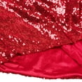 thumbnail image 5 of Women's 3/4 Sleeve V Neck Sequin Sparkle Glitzy Glam Wedding Party Dress Flapper Evening Club Cocktail Bodycon Clubwear L Red, 5 of 8