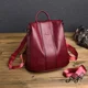 thumbnail image 2 of Mochila antirrobo de piel suave de alta calidad para mujer, morral escolar vintage para viajes al aire libre, mochila para libros, 2 of 5