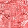 thumbnail image 1 of Ahgly Company Machine Washable Indoor Square Patchwork Red Transitional Area Rugs, 6' Square, 1 of 4