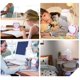 thumbnail image 5 of Lámpara de escritorio para niñas para dormitorio universitario, lámpara de escritorio pequeña con carga USB, 5 of 5