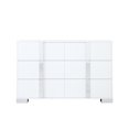 thumbnail image 6 of Modern Dresser with Metal Handle, Mirrored Storage Cabinet and 6 Drawers for Bedroom, Living Room, White, 6 of 8