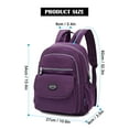 thumbnail image 3 of Gustave Anti-Theft Backpack Purse for Women Small Nylon Travel Rucksack Backpacks Water-Resistant Multi-Pockets Lightweight Casual Daypack Bookbag Shoulder Bag - Purple, 3 of 8