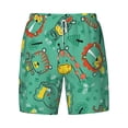 thumbnail image 4 of Lsque Mens Swim Trunks Funny Animals in Jungle Pattern - Bathing Suit Compression Liner - Beach Swim Shorts Swimwear - (S-3XL) - Stretch Quick Dry -Large, 4 of 9