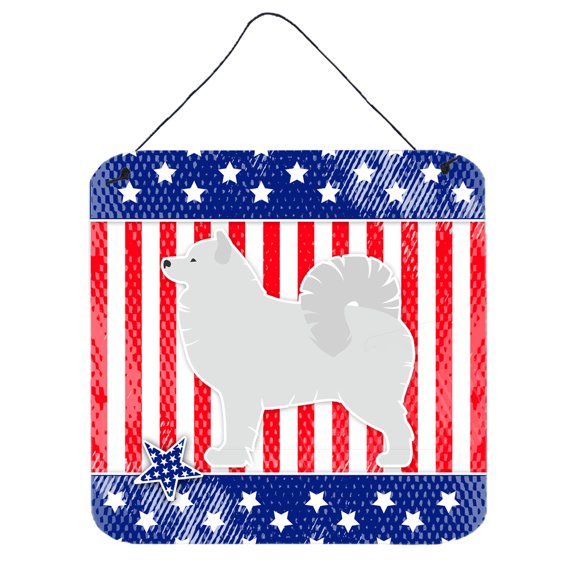 Carolines Treasures BB3359DS66 USA Patriotic Samoyed Wall or Door Hanging Prints