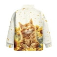 thumbnail image 5 of Uourmeti Funny Cat Sunflowers Girls College Sweatshirt Half Zip Pullover Sweatshirts Comfy Casual Trendy for School Daily Wear Fall Winter Top Size 11-12, 5 of 7