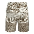 thumbnail image 6 of Disketp Men'S Swim Trunks Hawaiian Breathable Surf Beach Swimsuits Mesh Lining Beach Shorts With Pockets-Vineyard Landscape 1, 6 of 9
