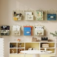thumbnail image 2 of 3-Pack Metal Wall Mounted File Organizer with Handles & Hooks - Magazine Document Rack for Home Office (Patent Pending), 2 of 9