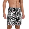 thumbnail image 6 of Mens Pajama Shorts, cute zebra cartoon funny print Sleep Shorts Men Pajama Bottoms Lounge PJ Shorts with Pockets, 6 of 6