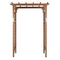 thumbnail image 3 of Ktaxon 5ft Wooden Garden Arch - Flat Top Trellis for Climbing Plants, Wedding, Backyard, Dark Brown, 3 of 9