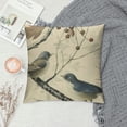 thumbnail image 2 of Orinice Birds Branch Berries Graphic Decorative Cushion Throw Pillow Cover for Home Couch Living Room Bed Sofa Pillow Covers - Pack of 1 12x12in, 2 of 5