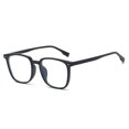 thumbnail image 2 of Soumake Unisex Blue Light Blocking Glasses Retro Large Frame Clear View Strong Hinge with Brim Eye Clear Bluelight Glasses Spectacles Eyeglasses Eyewear, 2 of 5
