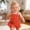 Orange, variant on Gzbliryd Summer Jumpsuits Wide Leg Loose Ruffle Sleeve Summer Rompers for Girls with Pockets Casual Fashion (Purple,6-9 Months)