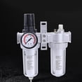 thumbnail image 2 of unbranded SFC400 Air Compressor Regulator Oil Water Separator Trap Filter Regulator Automatic Drain (Silver), 2 of 8