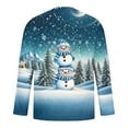 thumbnail image 5 of Royisotas Winter Shirts for Men Christmas Lightweight Tops Graphic Pullover Long Sleeve Big and Tall Trendy Mens T Shirts Blue, 5 of 5