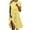 Yellow, variant on Eyelet Midi Dress for Women Casual Button Short Sleeve Swing A Line Dresses Hollow Out Beach Swimsuit Coverup