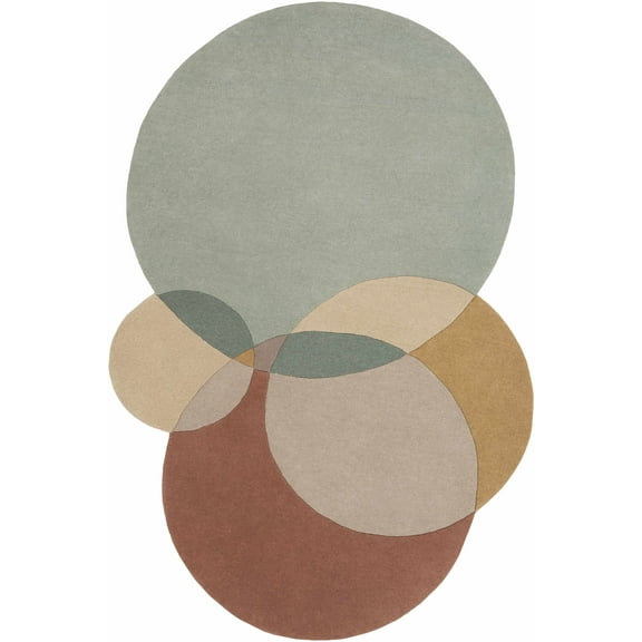 BoutiqueRugs Simla Contemporary Area Rug - Sage, Peach, Olive - 2' x 3'