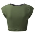 thumbnail image 5 of Kcodviy Womens V Neck Short athletic Top Women Sleeve Racer Back Tank Mens Running Tops Halter Neck Crop Tang Tops Top, 5 of 5