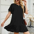 thumbnail image 7 of CHGBMOK Casual Dresses for Women Fashion Casual Short Sleeve Round-Neck Ladies Dress Dresses,Sizes S-2XL, 7 of 7