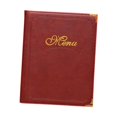 thumbnail image 1 of Terraxo Menus Cover for Service Guide Book Refillable Menu Organizer Price List Book Red, 1 of 8