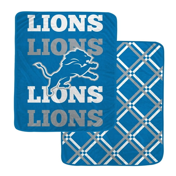 Pegasus Detroit Lions 50" x 60" Repeat Refresh Double-Sided Diamond Back Ultra Cozy Blanket