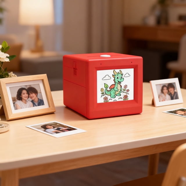 Klonfd Pochette Portable avec Application d'Impression Rapide et Impression Instantanée de Photos/textes pour Projets DIY