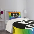 thumbnail image 5 of Ambesonne Pride Quilted Bedspread Set 2 Pcs, Be Strong Slogan Heart, Twin Size, Multicolor, 5 of 6