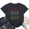 thumbnail image 5 of Fiudx Camisas de Mujer Camiseta de Manga Corta Holgada con Cuello Redondo y Estampado Informal de 1972 para Mujer, 5 of 5
