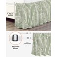 thumbnail image 3 of Tropical Bloom Silhouettes Wrap Around Bed Skirts for King Bed 18" Drop, Bed Skirt with Adjustable Elastic Belt Dust Ruffle Bed Valance for Bedroom Hotel Luxury Green Palm Leaf Bed Frame Cover, 3 of 7