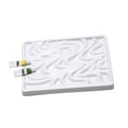 thumbnail image 3 of LEEYNEER Rectangular Palette White Watercolor Palette Ripple Painting Palette Ceramic Palette, 3 of 6