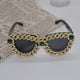 thumbnail image 4 of Gafas de sol de moda con montura grande y diamantes de ojo de gato, gafas de sol personalizadas para fotos de calle, gafas de sol para mujer, 4 of 5